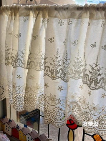 歐蕾塔手做***雙層太陽花蕾絲短簾