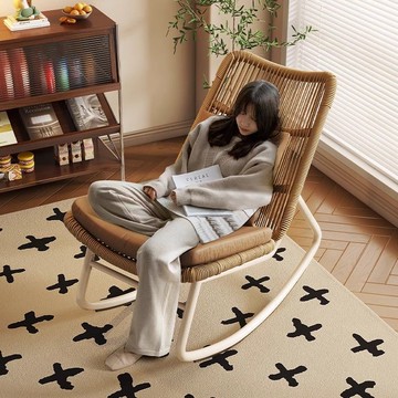 搖椅躺椅成人陽臺家用休閒椅子單人戶外藤椅夏客廳懶人沙發搖搖椅