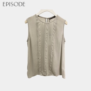 EPISODE - 輕薄舒適親膚蠶絲圓領背心E43312（綠）