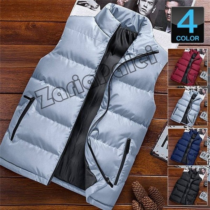 ベスト 中綿ベスト メンズ 無地 秋冬 トップス 40代 50代ファッション ダウンベスト アウトドア 防寒 軽量 通販 Lineポイント最大get Lineショッピング