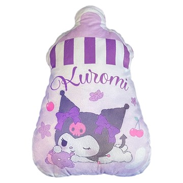 U-House 樺新 SANRIO KUROMI 奶瓶造型抱枕  小淘氣 紫色  36 x 27cm