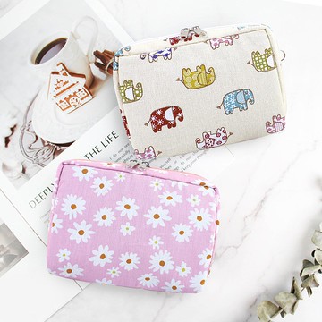 Chuyu 花布分類收納包/充電線收納包/耳機包/零錢包/化妝包