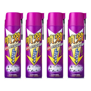 噴效 通用水性噴霧殺蟲劑  4瓶  600ml