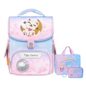 新品 小學者超輕量護脊書包Pro 2S-月亮小貓(亮片款) | 低年級