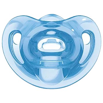 NUK SENSITIVE 超柔軟全矽膠安撫奶嘴 適合敏感新生兒  6個月以上  藍色  1個