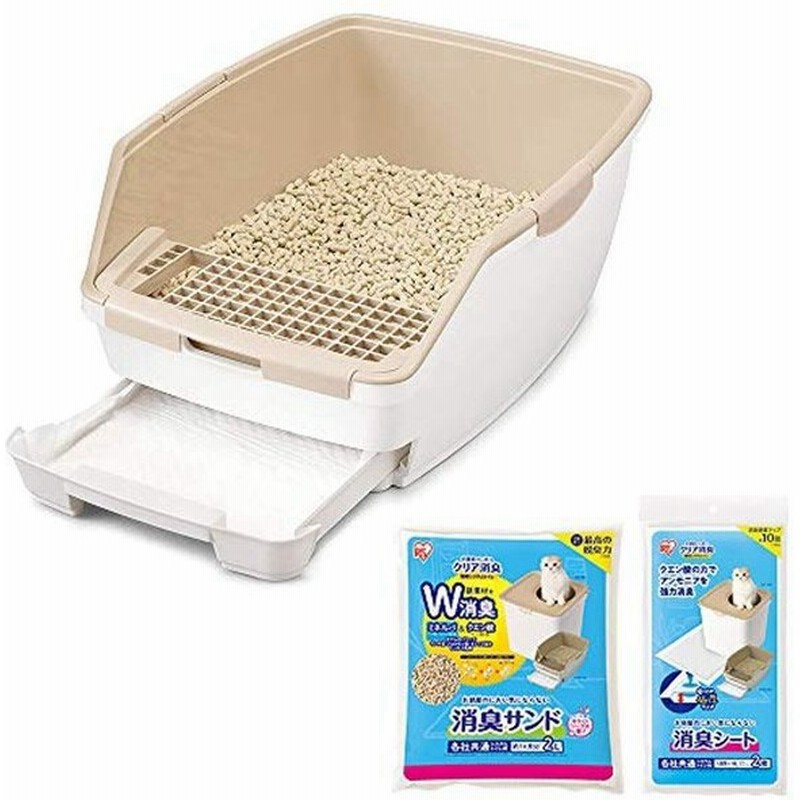 アイリスオーヤマ 猫用トイレ本体 クリア消臭 猫用システムトイレ ハーフタイプ スターターセット トイレ 消臭サンド 消臭シート Onc 通販 Lineポイント最大0 5 Get Lineショッピング