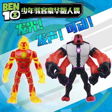 彩星玩具Playmates少年駭客BEN10變形英雄聲光人偶超級可動玩具