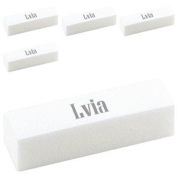 Lvia 指甲磨砂塊 白色 美甲護理必備  5個