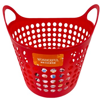 KEYWAY 聯府 圓型EVA置物籃  中(342 x 338 x 360mm)  紅色  1個