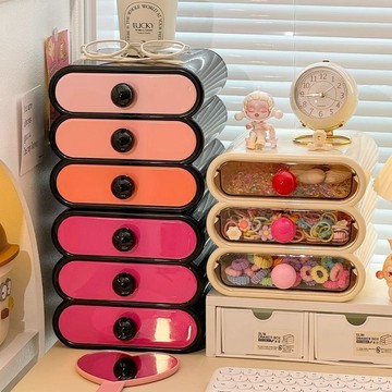 🔥在臺好物🔥兒童髮飾收納盒抽屜式飾品盒子多層大容量髮夾髮圈高檔精緻首飾盒
