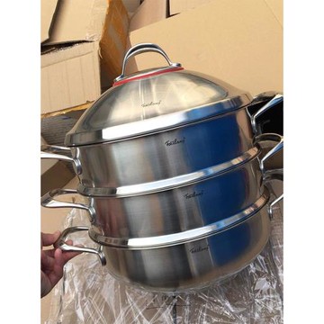 菲仕朗28cm雙層蒸鍋家用316不銹鋼食品級湯鍋蒸煮一體多功能燉鍋