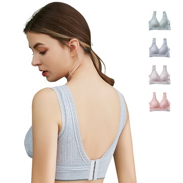 JoyNa - 大彈性前交叉款 寬肩支撐 居家/哺乳適穿-彩虹色