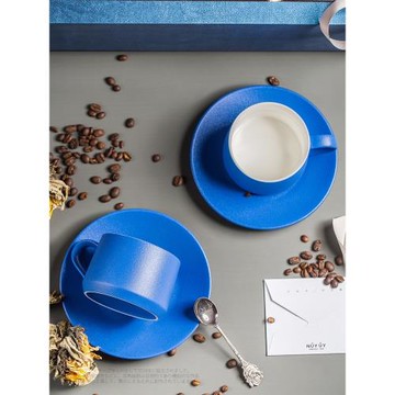 家用咖啡杯杯碟套裝高檔精致下午茶拉花拿鐵杯陶瓷情侶杯子禮盒裝