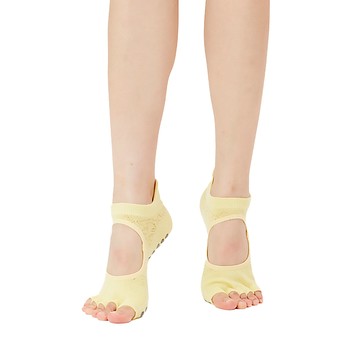 CLESIGN Toe Grip Socks 瑜珈露趾襪  22.5~25cm  檸檬色