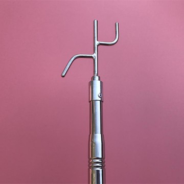免運 不銹鋼無尖挑線鉤 家用伸縮桿子 實心金屬挑線鉤取物叉衣彎鉤子批 特惠/快速出貨