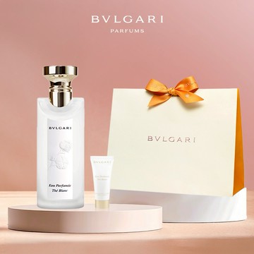 【BVLGARI 】寶格麗白茶中性淡香水75ML+白茶中性香氛身體乳7ML | 送禮首選