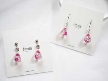 Swarovski 水滴造型短款耳環/耳夾 SDS-06