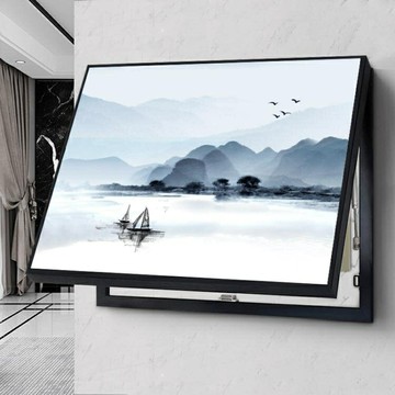 電錶箱裝飾畫免打孔客廳配電箱山水畫遮擋新中式總開關電閘盒掛畫 幸福驛站