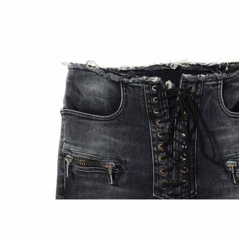 未使用 BENTAVERNITI UNRAVEL PROJECT ムーンウォッシュ レースアップ  