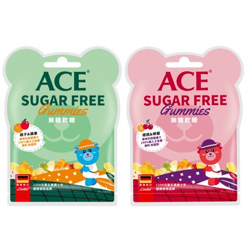 【蝦皮直營】ACE ZERO SUGAR無糖Q軟糖40g/袋｜蘋果橘子/櫻桃檸檬) ｜夾鏈裸裝設計 德國進口 糖果