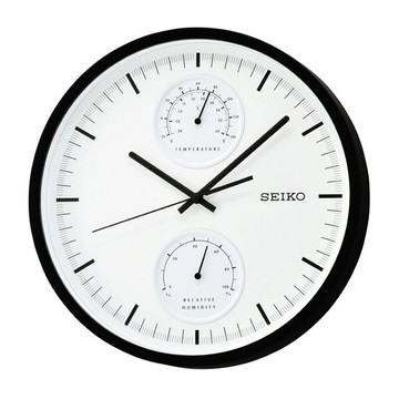 時鐘 SEIKO溫度濕度滑動式秒針掛鐘【NV85】原廠公司貨
