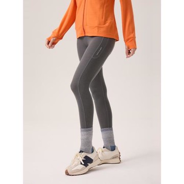 女美利奴羊毛保暖美臀瑜伽褲爬山跑步健身滑雪運動加厚長褲騎行新