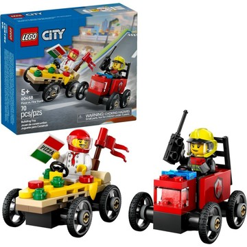 🟦淡北🟩電積系 LEGO 60458 披薩vs.消防車賽車套裝(350)🟨City