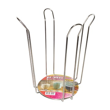 YI SHUIN 亞晨 304不鏽鋼 皇家小碗整理架 13x13x20cm 台灣製造  銀色  1組  1層