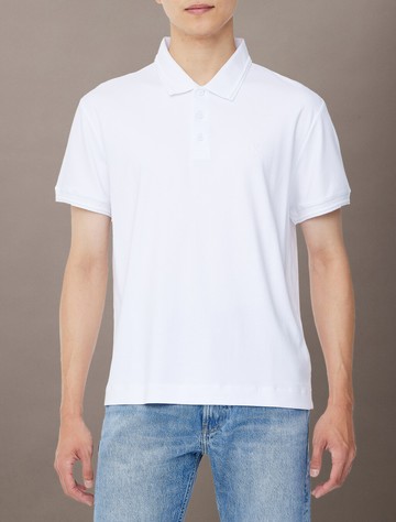 Calvin Klein Monogram 壓花標誌飾邊 Polo 衫