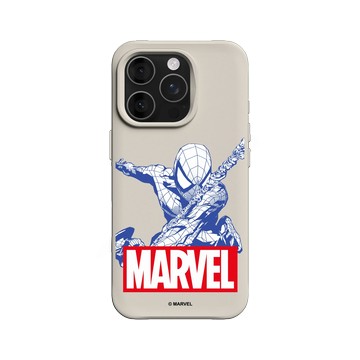 iPhone 16 Pro SolidX 貝殼灰 - 迪士尼-漫威 Marvel - 蜘蛛人-漫威Logo版
