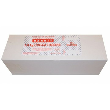 《AJ歐美食鋪》冷藏 丹麥 BARRIT 原味全脂軟乾酪 1.8公斤 CREAM CHEESE 奶油乳酪
