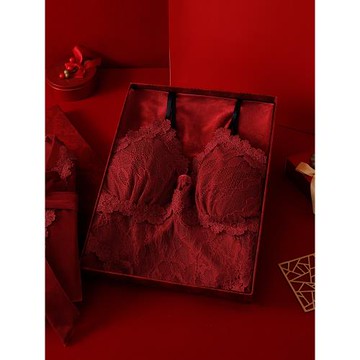 金絲絨睡衣女性感睡裙高級新娘晨袍秋冬款紅色結婚禮盒本命年睡袍