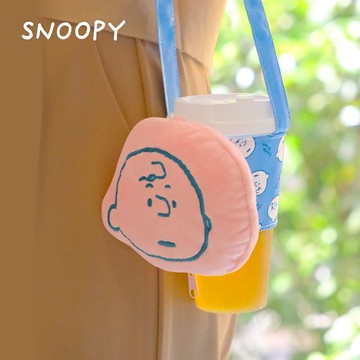 Snoopy史努比 童趣絨毛多功能玩偶飲料提袋