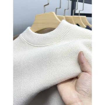 【一體絨】雪尼爾毛衣男士加絨加厚新款半高領冬季保暖針織打底衫