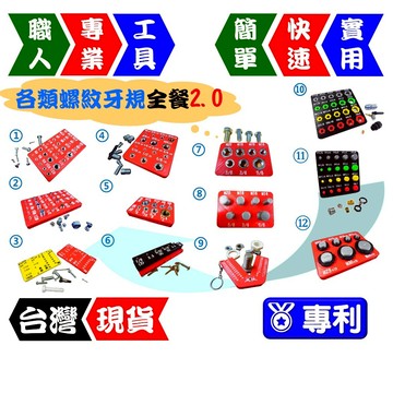 【各類螺紋牙規 】全餐2.0 - 量螺絲 量螺帽 量長度 量管牙 螺紋規 螺牙規 螺絲剋星 螺絲達人【FR工具人 】