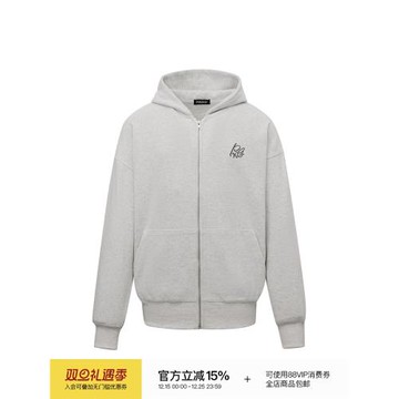 Passway Studio秋新款慵懶開衫連帽衛衣外套男女休閑復古潮牌上衣