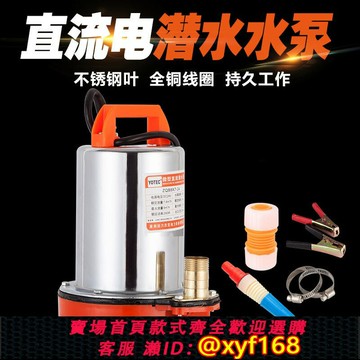 {公司貨 保固一年}YOTEC 家用農用微型12V24V48V水泵 直流潛水泵抽水機 電瓶抽水泵