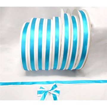 【整箱販售】條紋織帶38MM(1-1/2英吋寬)亮面/藍白色/緞帶批發/緞帶/對比色/蝴蝶結/緞帶王