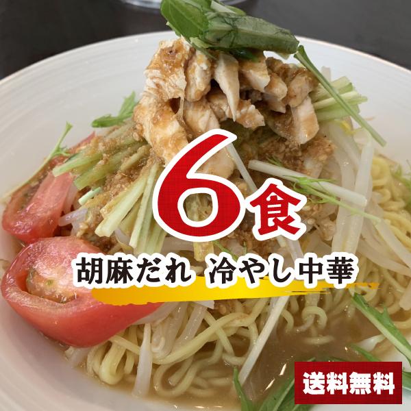 ごまだれ 冷やし中華セット 6食  麺とスープのセット ポイント消化 冷麺 冷し中華 送料無料 1000円ポッキリ 乾麺