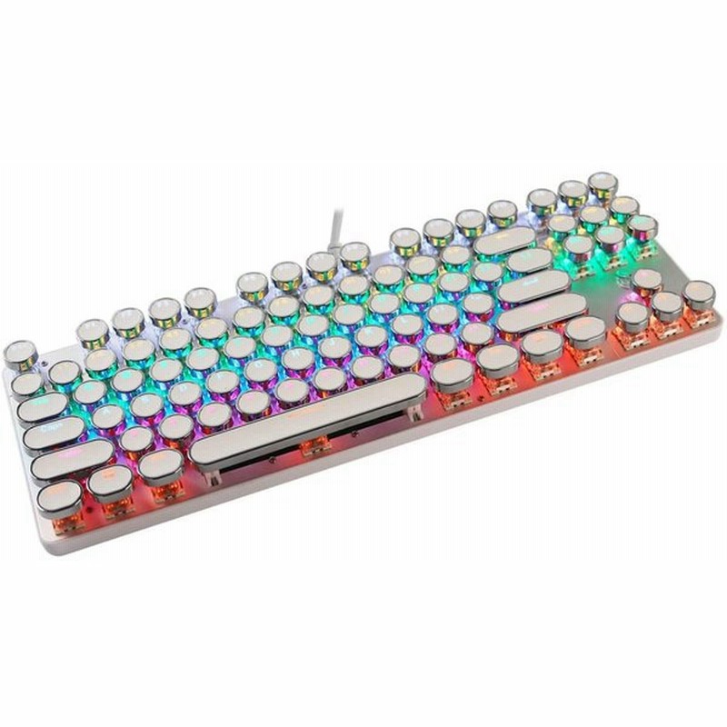 青軸ゲーミングキーボード USB有線 メカニカル式 英語配列 RGB発光 青軸ゲーミングキーボード USB有線 メカニカル式 英語配列 RGB発光