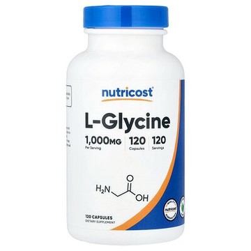 Nutricost, L-甘氨酸，1000 毫克，120 粒膠囊