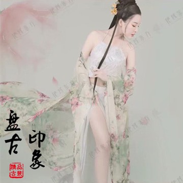 影樓攝影寫真女古裝主題性感唯美仙女唐裝漢服走秀演出服裝花清引