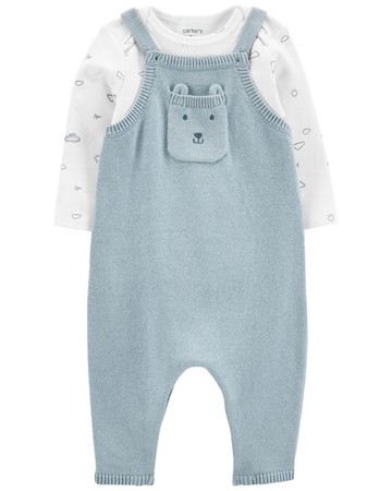 Baby 2-Piece Long-Sleeve Tee & Sweater Coverall Set