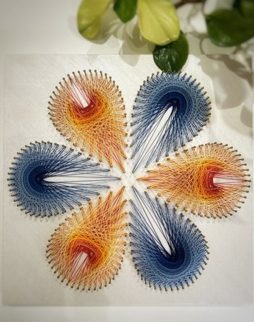 Stringart  藝術作品-幾何鳶尾