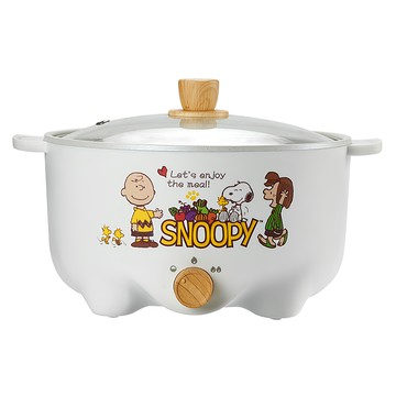 PEANUTS 史努比 S22 吃貨系列 雙層防燙不沾電湯鍋 3L