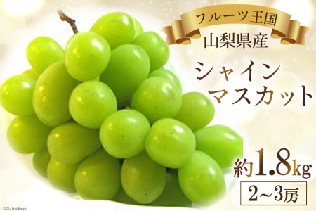  山梨県産 シャインマスカット 約1.8kg 産地直送 フルーツ 果物   農業法人えべし   山梨県 中央市