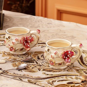 高檔歐式陶瓷杯子水杯馬克杯創意家用咖啡杯英式下午茶茶杯紅茶杯