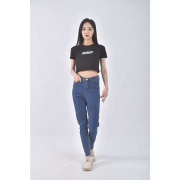 (S) classic韓牌高腰丹寧牛仔藍色長褲二手衣