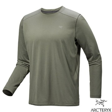 【ARCTERYX 始祖鳥】男 Cormac 吸濕排汗透氣防曬長袖圓領衫.套頭衫.T恤.上衣_X000009719 糧草雜綠II