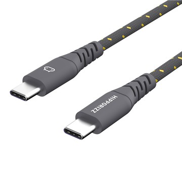 【Hipporizz】CAVO 1.5M USB-C to USB-C 雙色充電傳輸編織線 60W